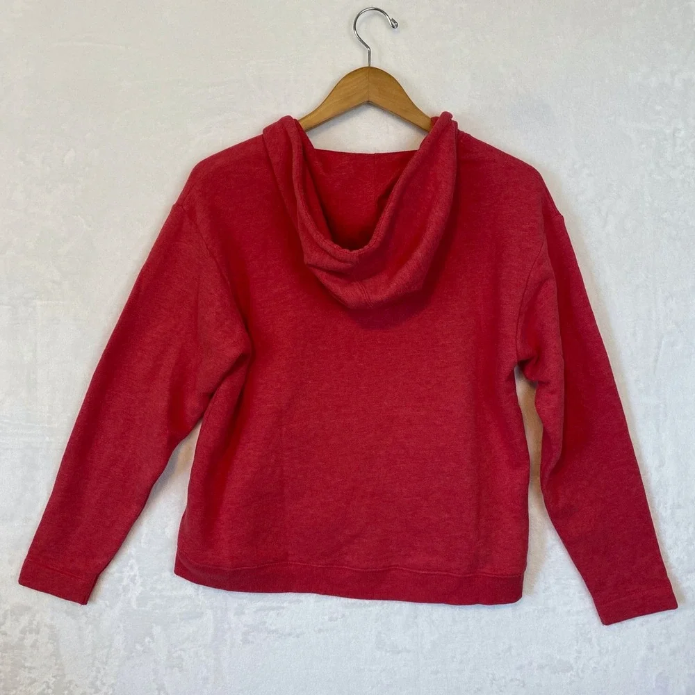 Liberty University Flames Cropped Hoodie Sweatshirt V-Neck Womens Small Pullover - Picture 5 of 9